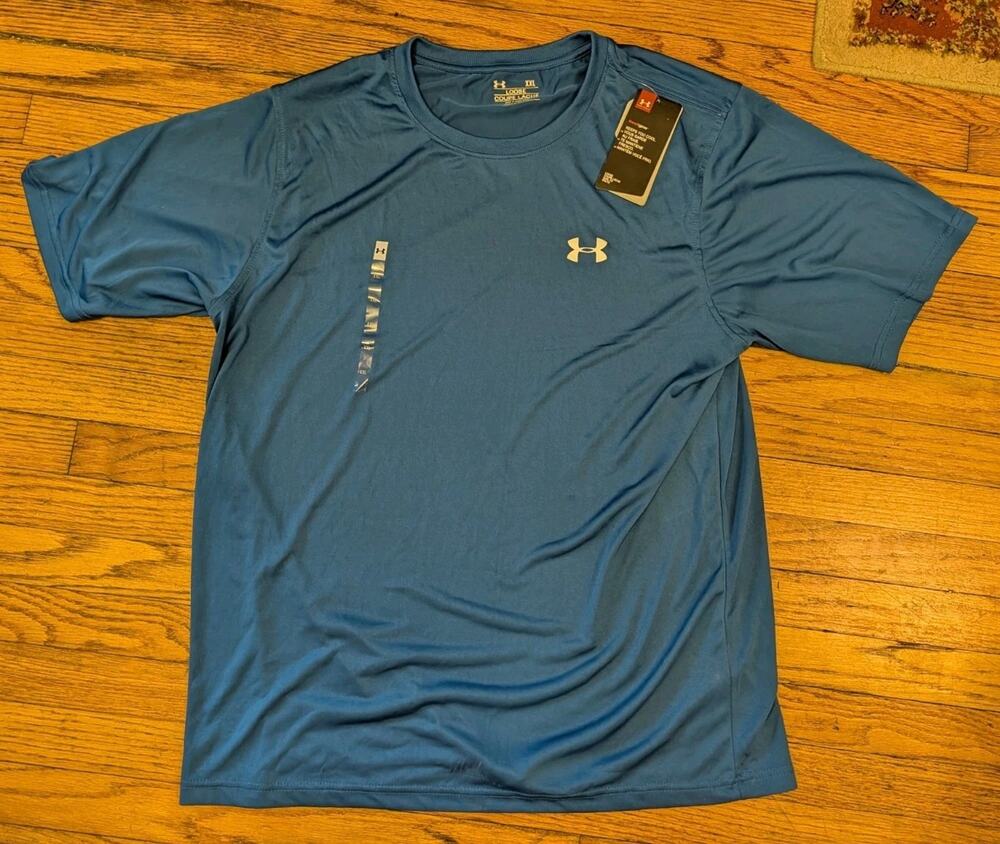 NWT Under Armour Peformance T Shirt Men's Loose XXL $25 Blue
